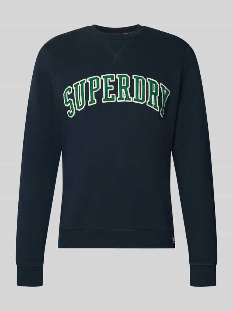 Superdry Athletic Applique Relaxed Sweatshirt Blauw 3XL Man