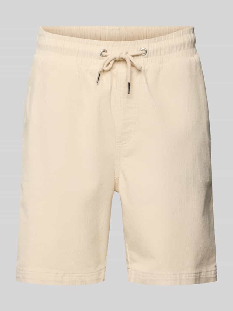 Regular fit korte broek van corduroy