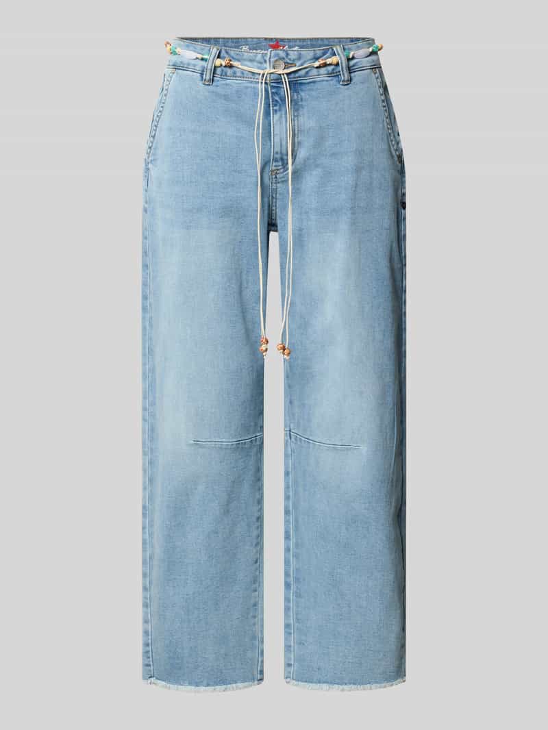 barrel fit jeans met bindriem