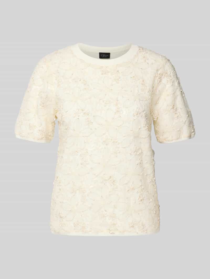 s.Oliver BLACK LABEL Regular fit shirt met glittergaren en pailletten