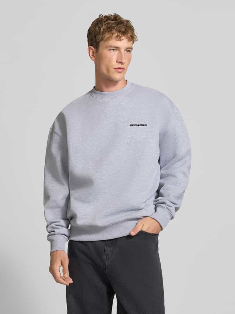PEGADOR relaxed fit sweatshirt van katoenmix