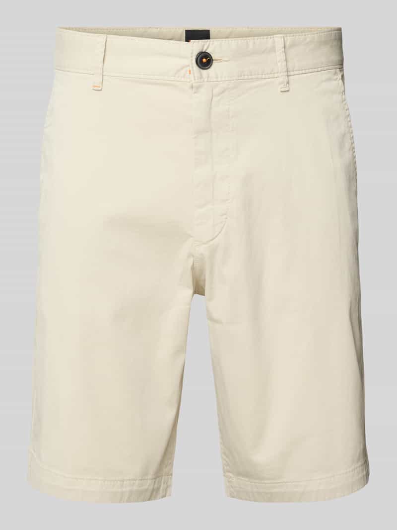 Boss Orange Korte slim fit chino met ceintuurlussen