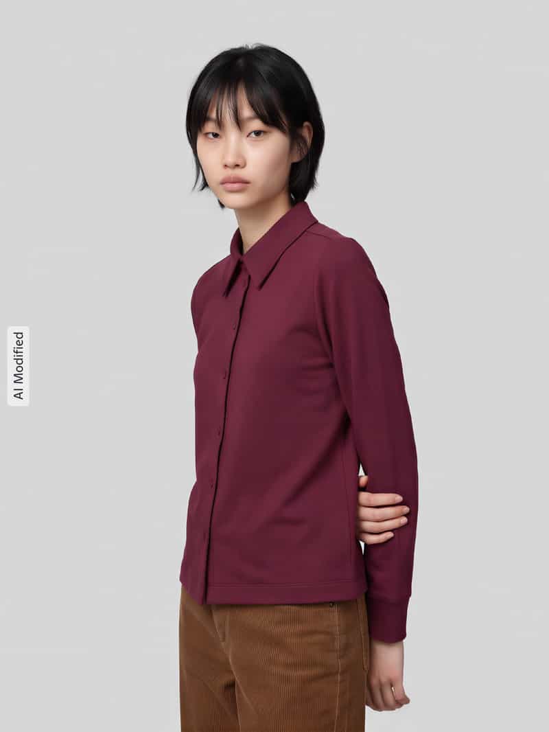 s.Oliver RED LABEL Regular fit blouse met lange mouwen van katoenmix