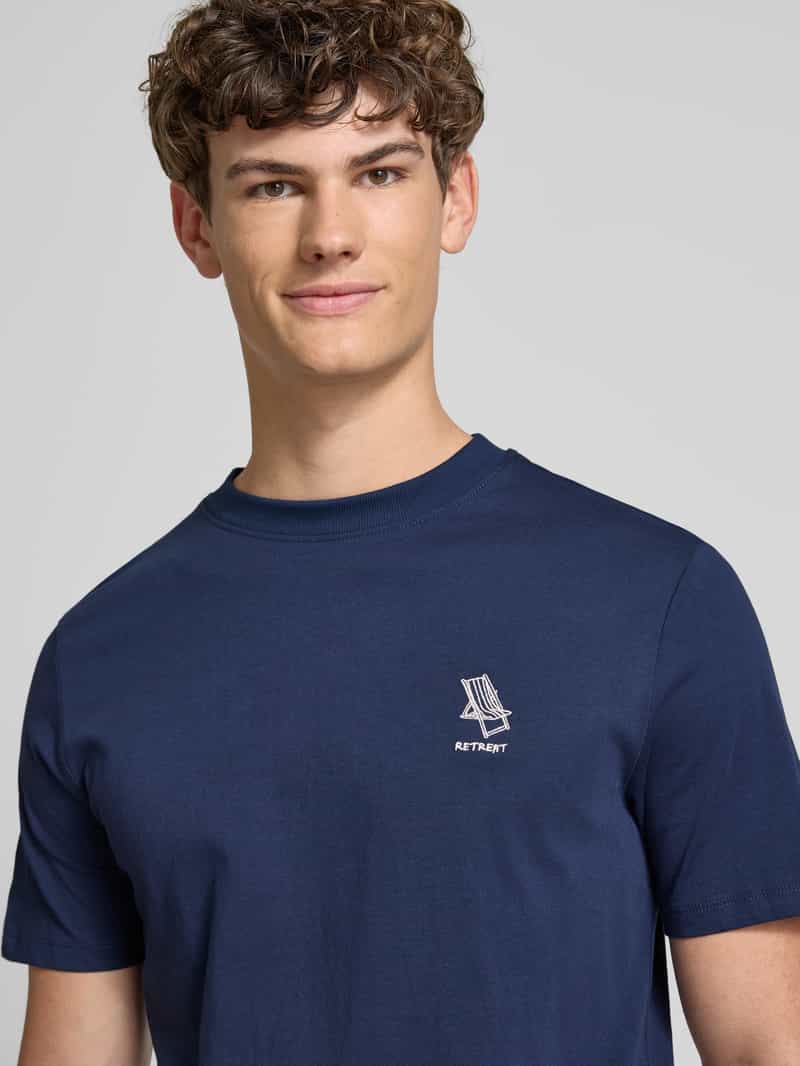 Blend T-shirt met stitchingdetail model 'JEPPE'