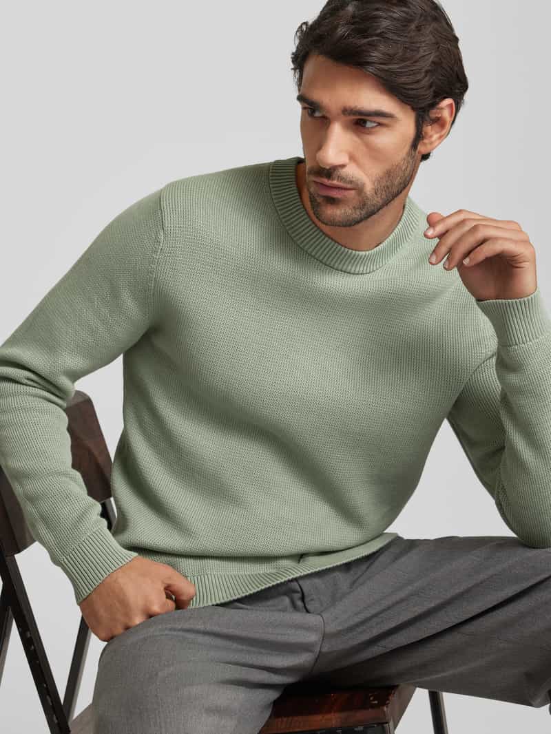 Selected Homme Gebreide pullover met ribboorden model 'DANE'