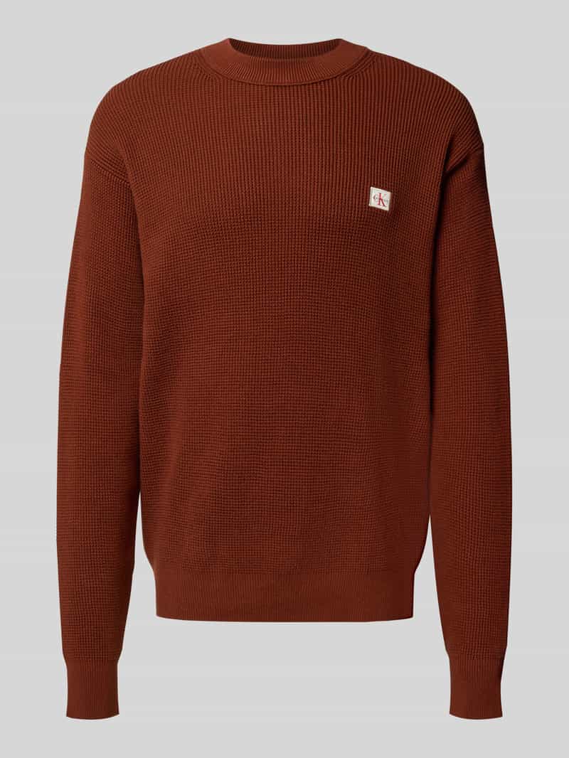 Calvin Klein Jeans Gebreide pullover met labelpatch