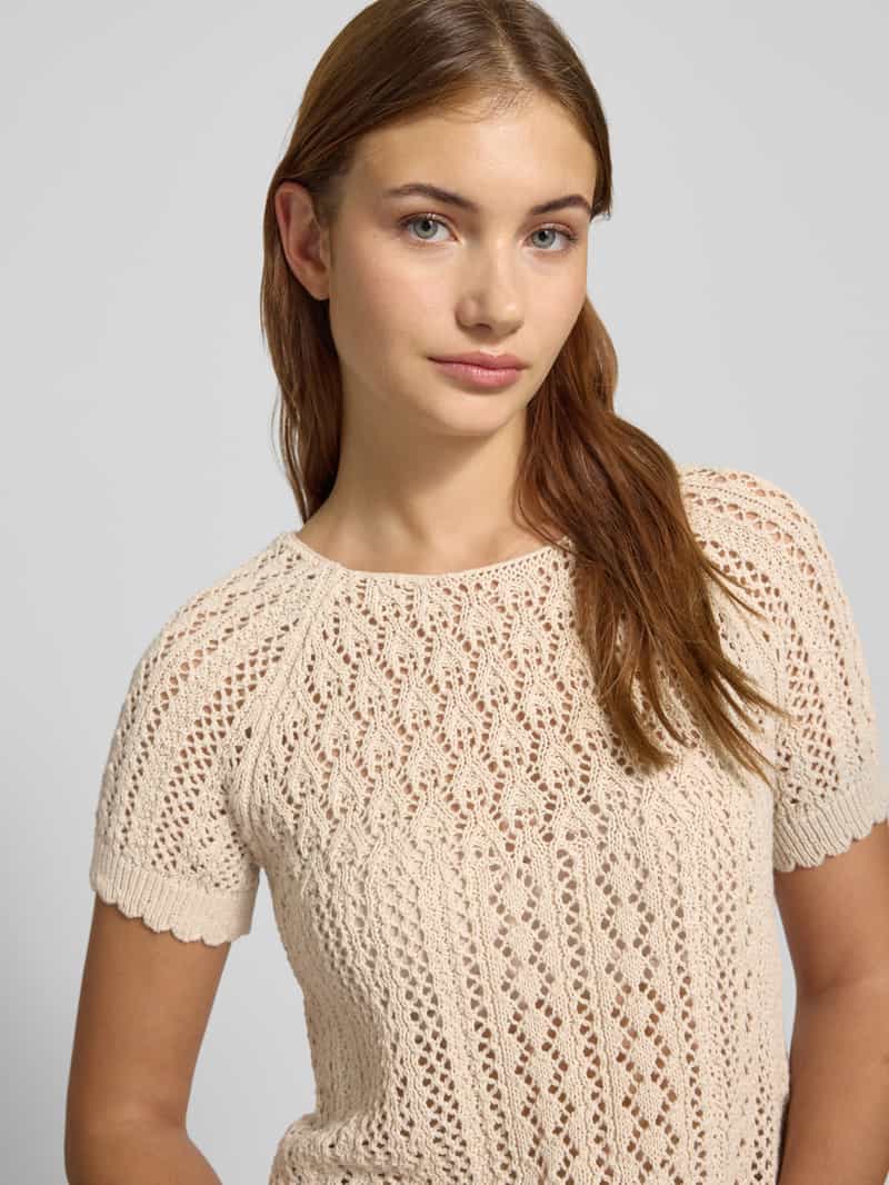 Only Regular fit gehaakt T-shirt van katoenmix model 'NOLA'