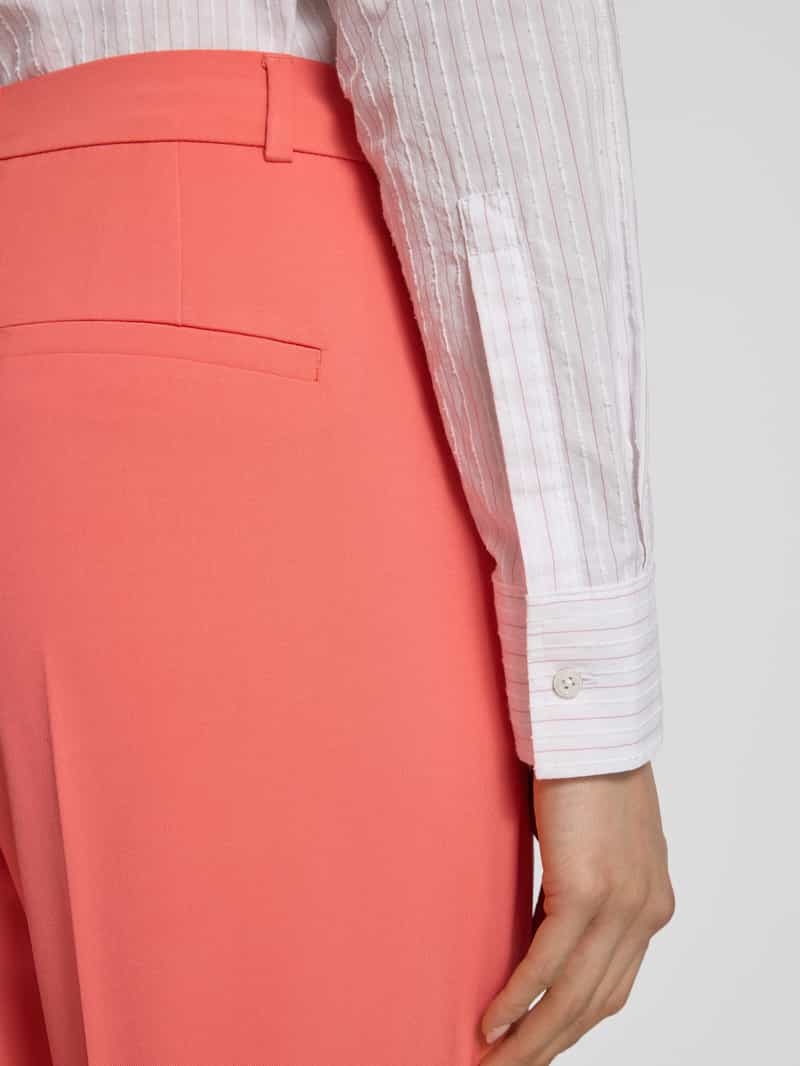 comma Broek van viscosemix met persplooien
