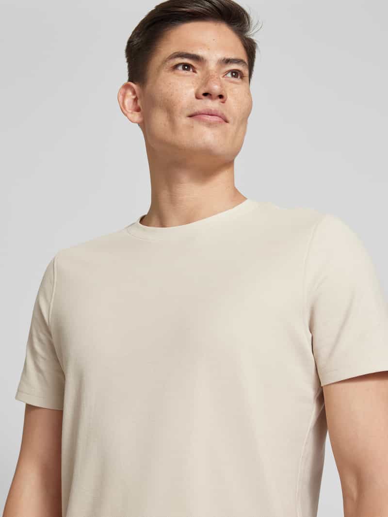 MCNEAL T-shirt met geribde ronde hals