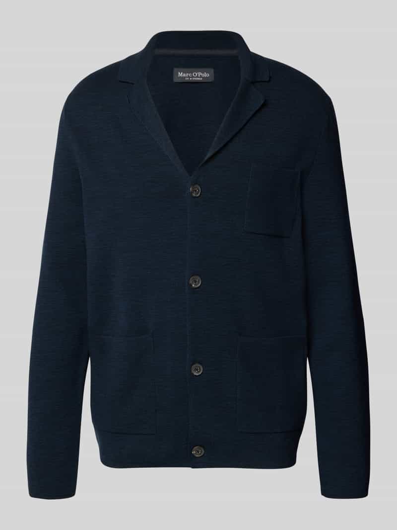 Marc O'Polo Regular fit gebreid colbert van puur katoen