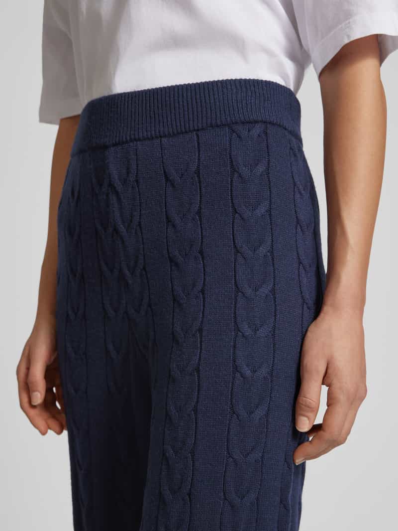 Christian Berg Woman Gebreide broek met kabelpatroon