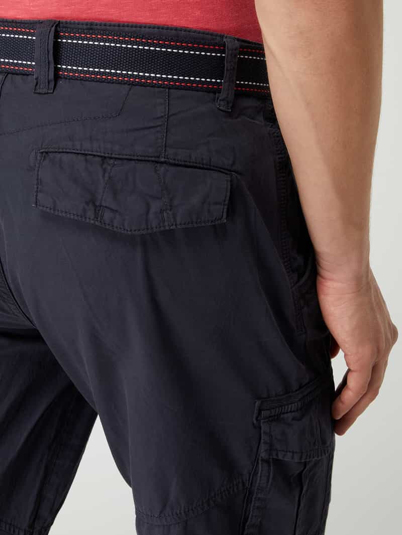 Lerros Regular Fit cargobermuda met riem model 'Chap'