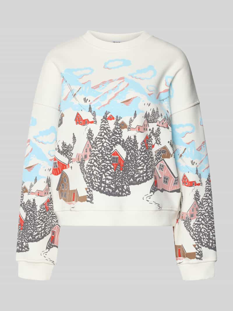 Oversized sweatshirt met geribde boorden
