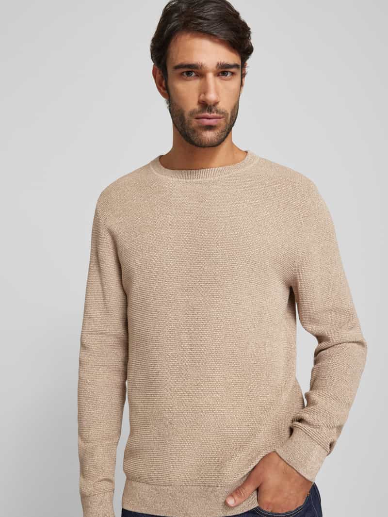 Selected Homme Gebreide pullover met structuurmotief model 'ROSS'