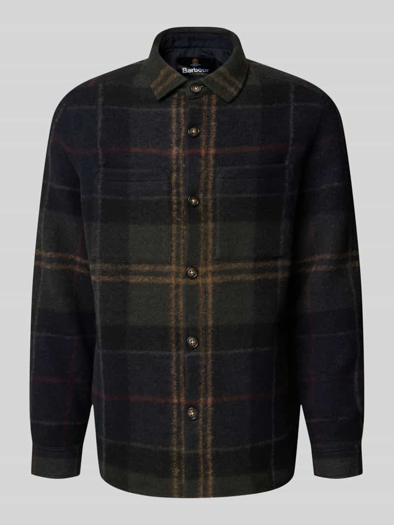 Barbour Regular fit overhemdjack van wolmix