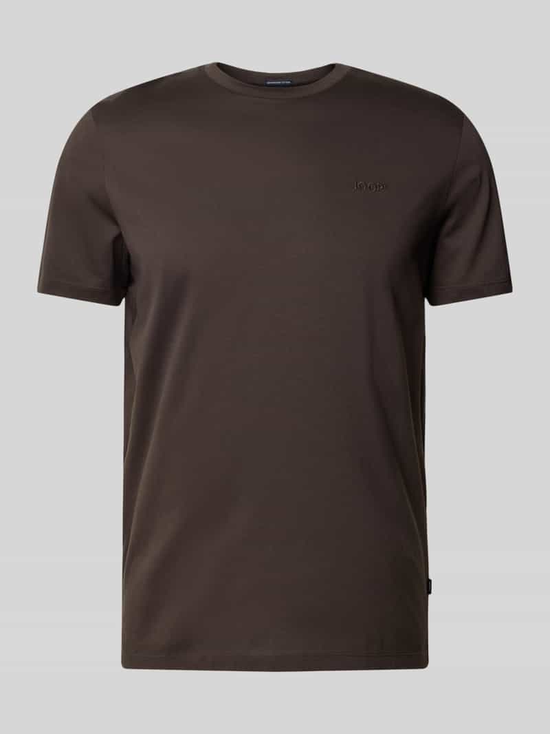 JOOP! Collection T-shirt met geribde ronde hals, model 'Cosmo'
