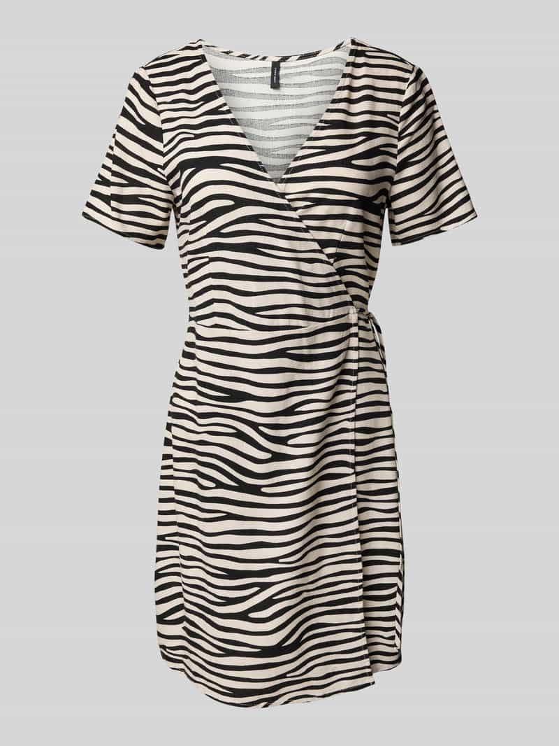 Vero Moda Getailleerde wikkeljurk van een mix van viscose en linnen model 'MYMILO'