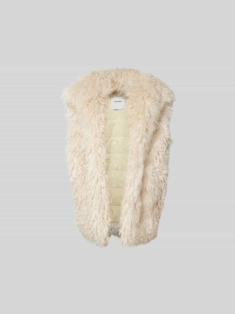 Bodywarmer van imitatiebont