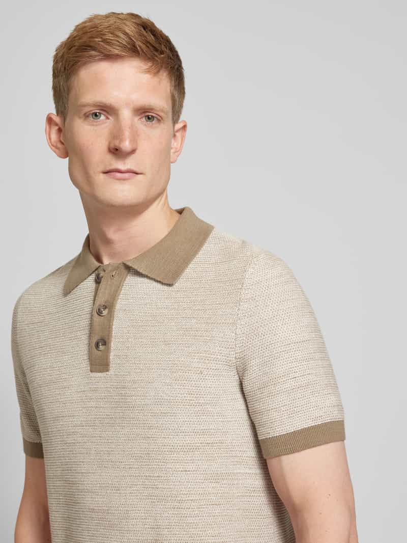 Marc O'Polo Regular fit poloshirt met ribboorden
