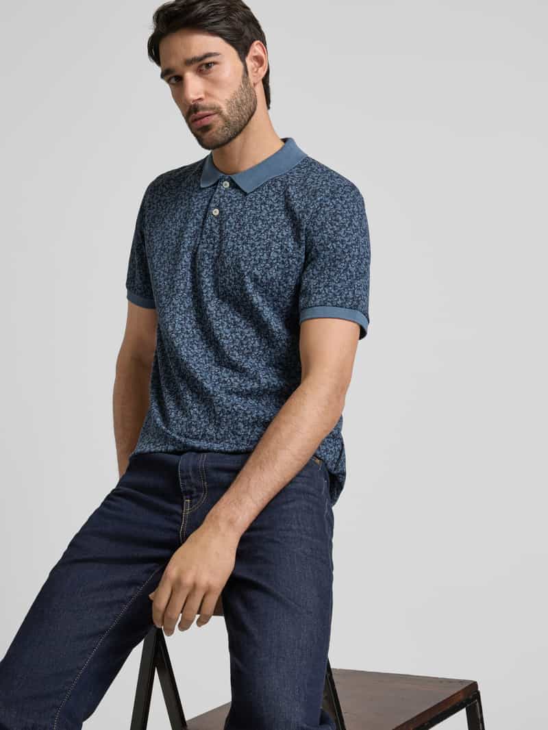 Marc O'Polo Regular fit poloshirt van een mix van katoen en elastaan