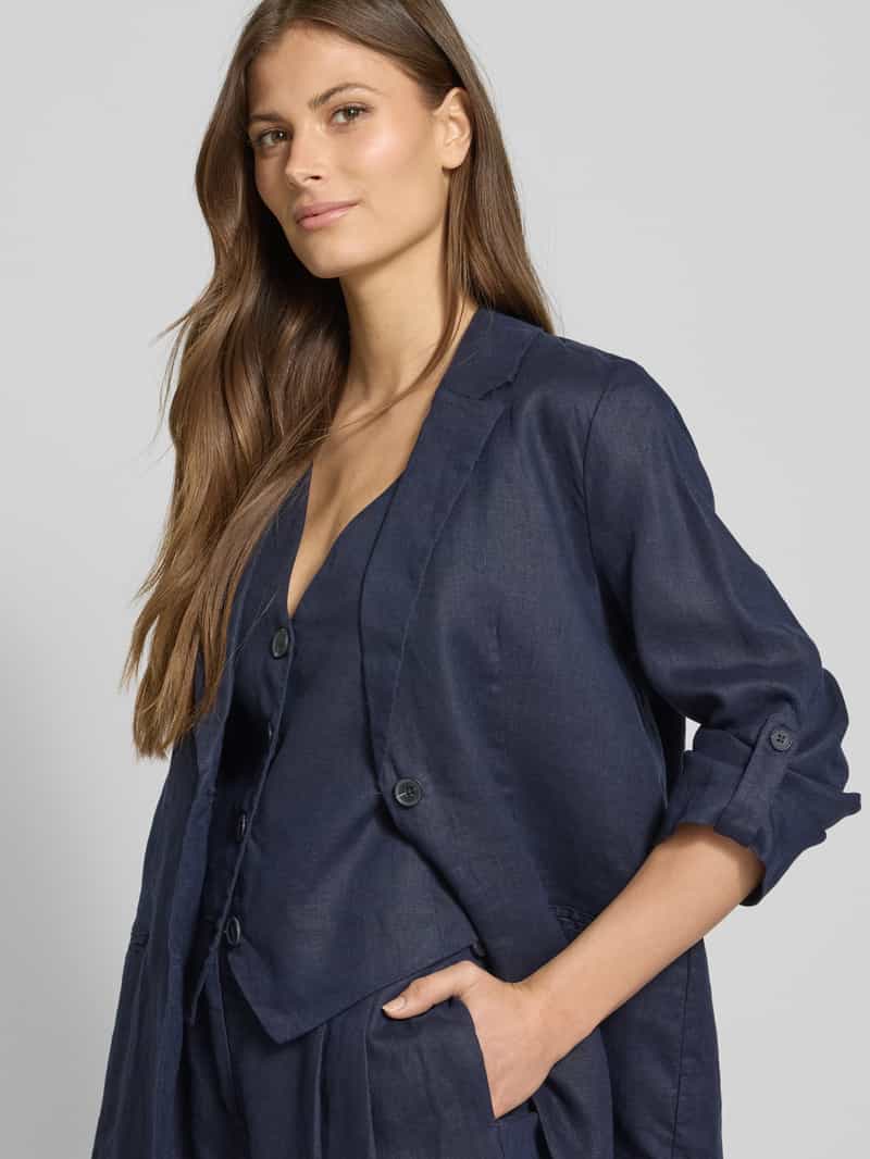Christian Berg Woman Linnen blazer met paspelzakken