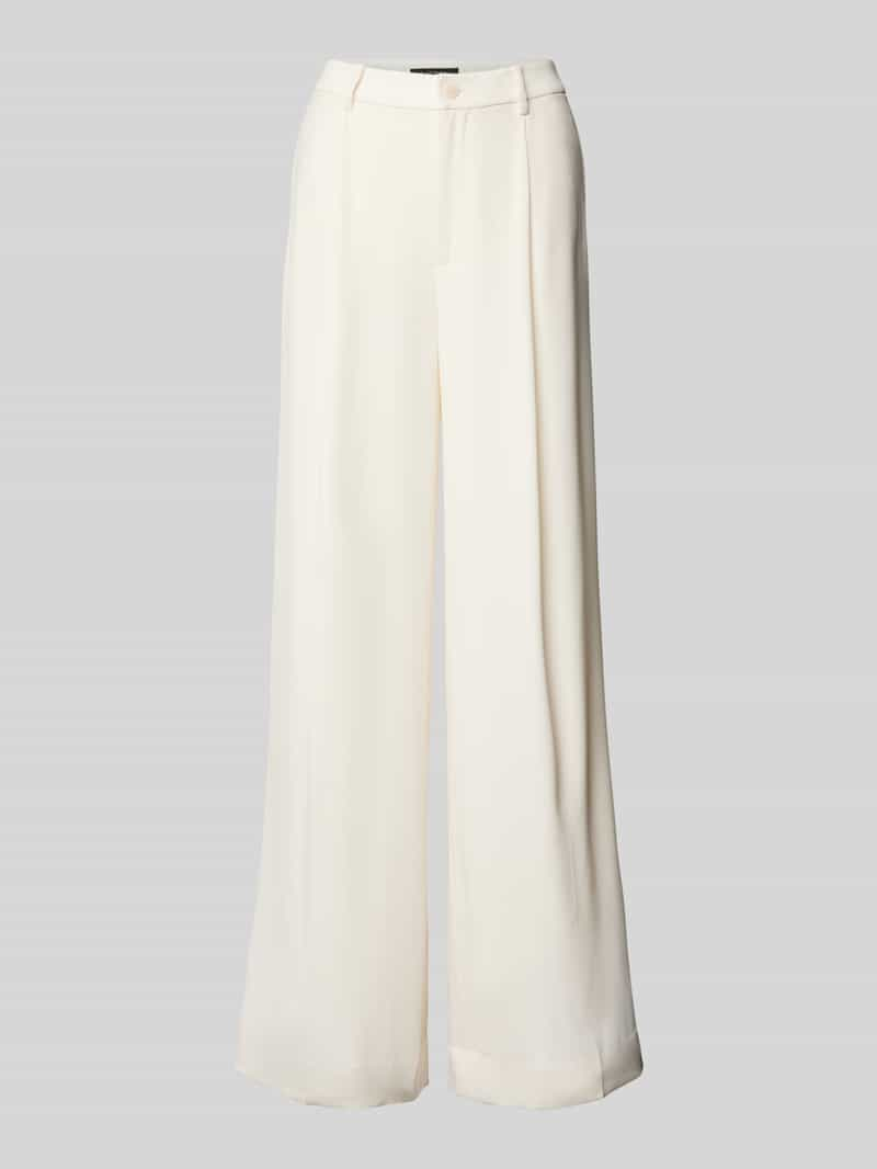 Lauren Ralph Lauren Wide leg bandplooibroek met riemlussen, model 'KIRAHN'