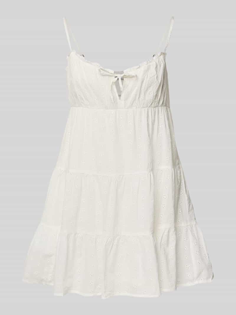 Review Mini-jurk met broderie anglaise
