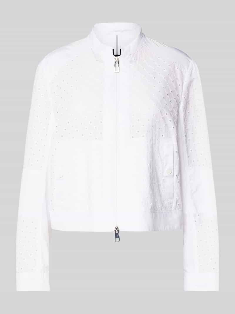 Marc Cain Blouson met broderie anglaise en tweewegsritssluiting