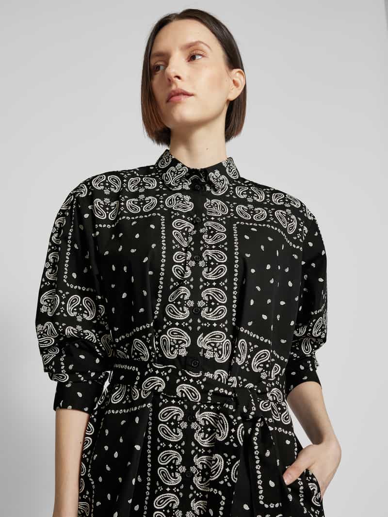 Jake*s Casual Knielange overhemdjurk met paisleymotief