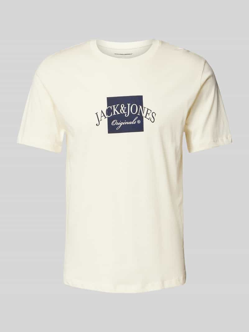 Jack & jones T-shirt met labelprint, model 'BOSTON'