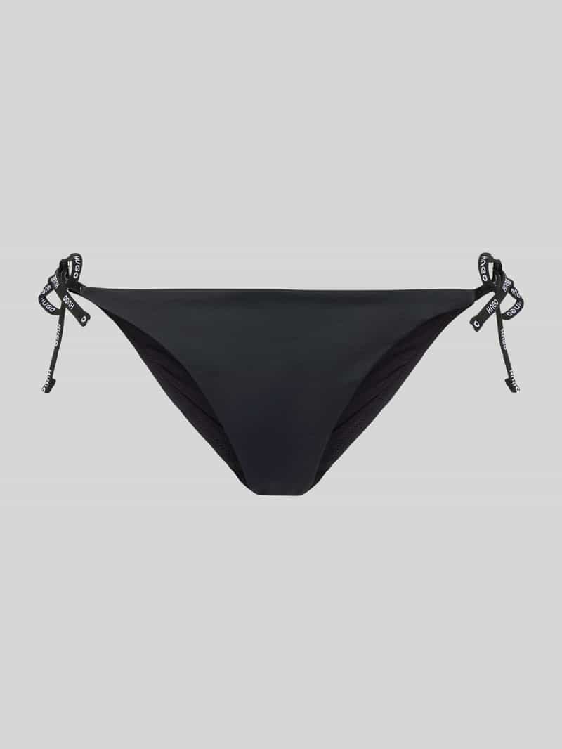 HUGO Bikinibroekje met vetersluiting en labeldetails