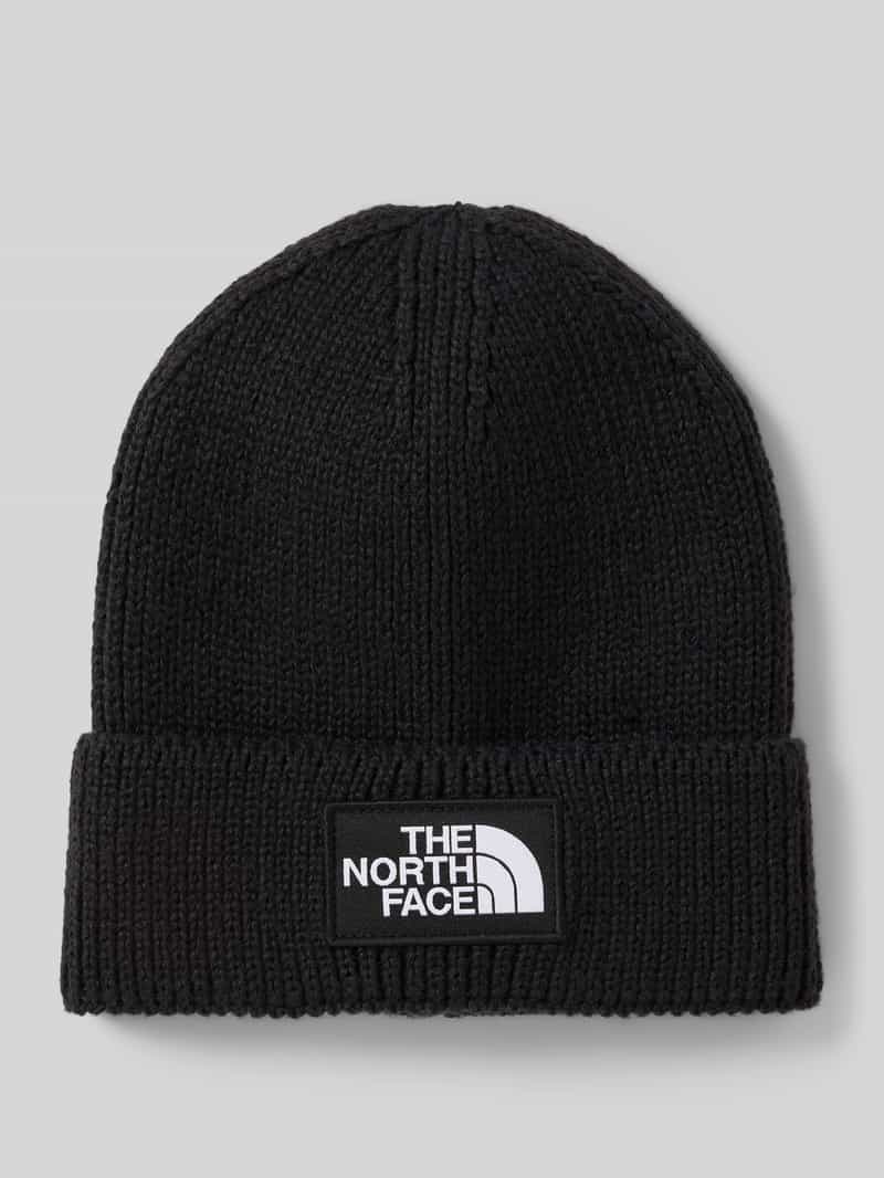The North Face Beanie in gebreide look met logopatch model 'Box'