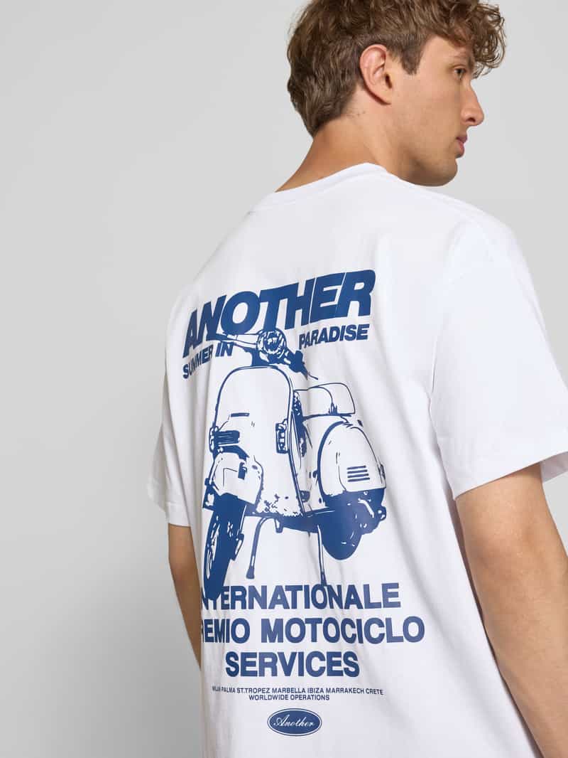 ANOTHER COTTON LAB Oversized T-shirt met labelprint model 'Summer in Paradise'