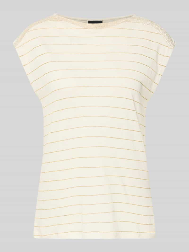 regular fit T-shirt met linnen