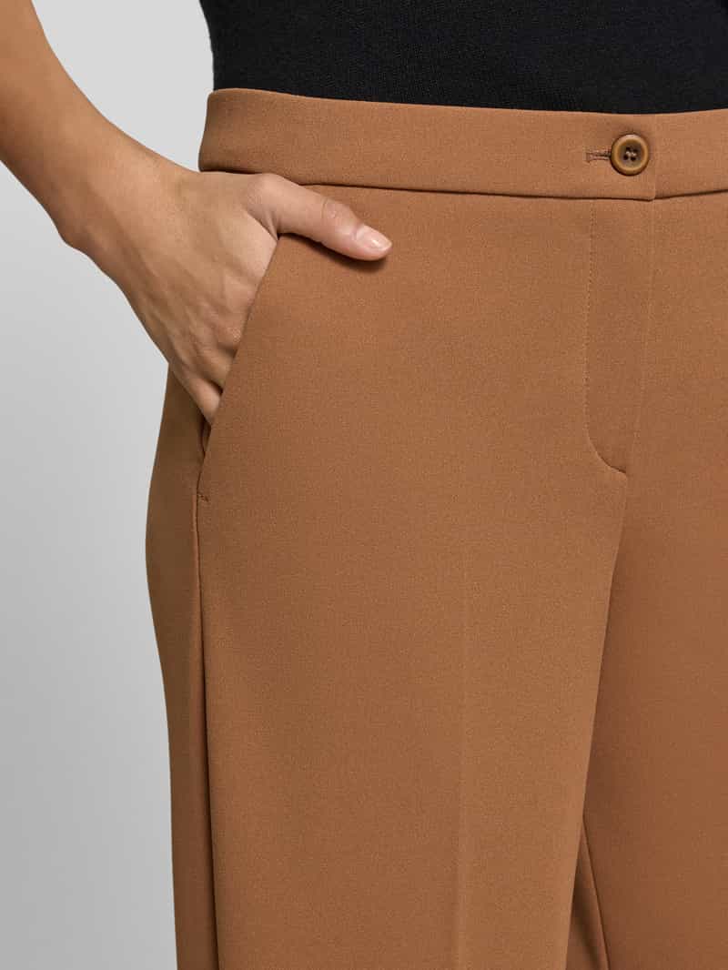 STEHMANN Wide leg bandplooibroek met steekzakken model 'Hillda'