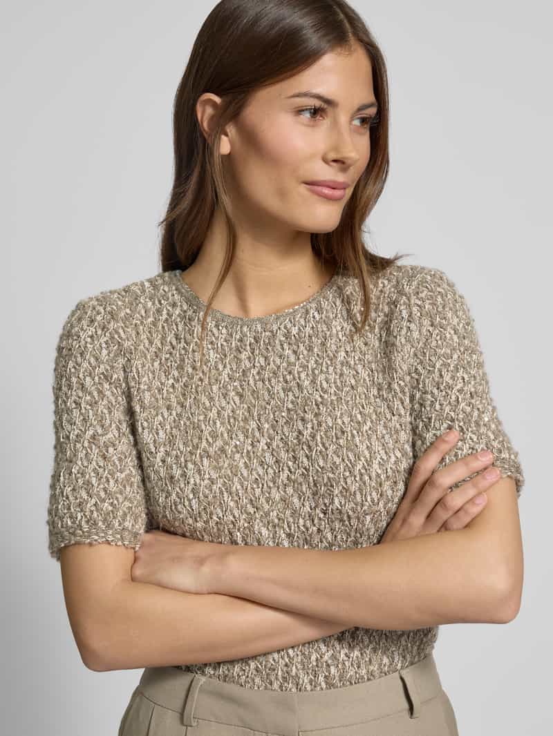 Marc Cain T-shirt van wolmix met pailletten