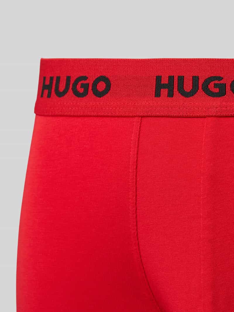 HUGO Boxershort met elastische band met logo in een set van 3 stuks