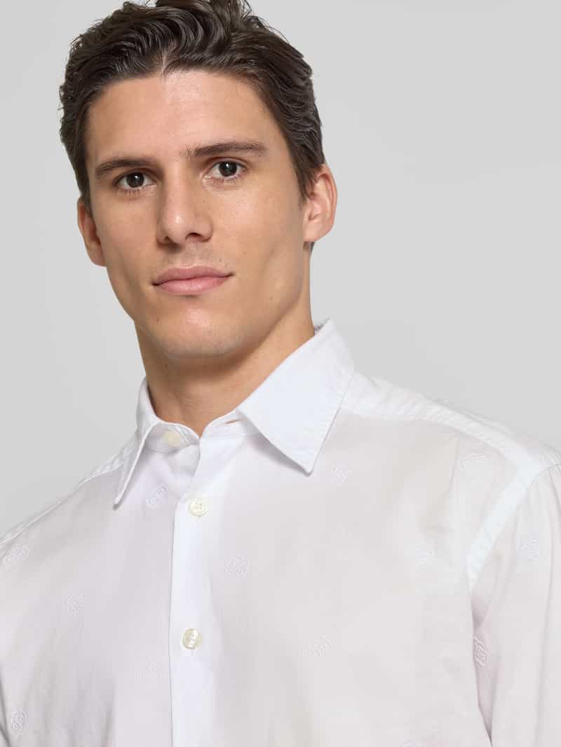 Boss Relaxed fit vrijetijdsoverhemd met kentkraag model 'Cory'
