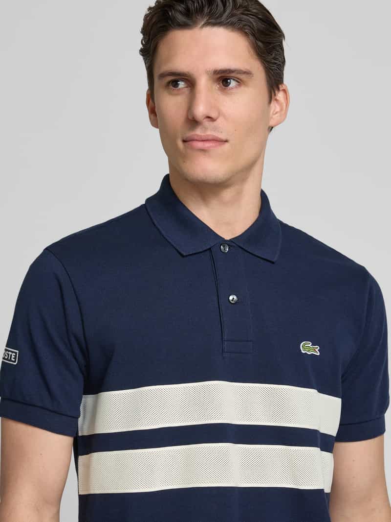 Lacoste Classic fit poloshirt met labelstitching