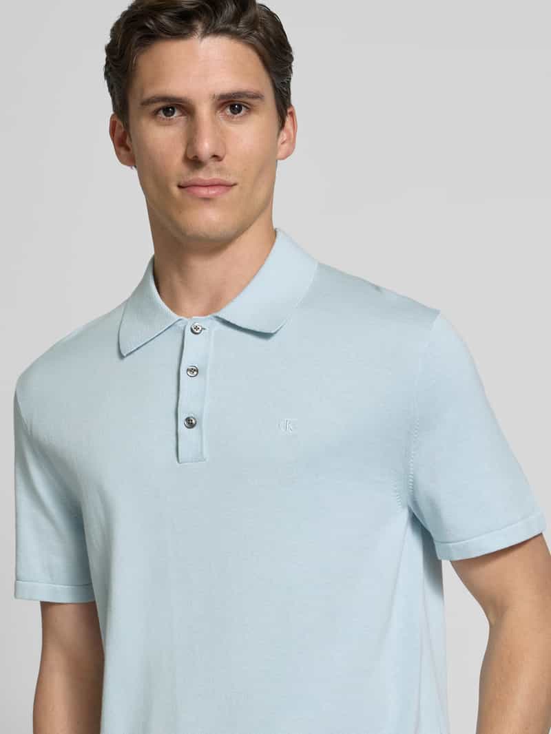 CK Calvin Klein Regular fit poloshirt met logostitching model 'SUPIMA'