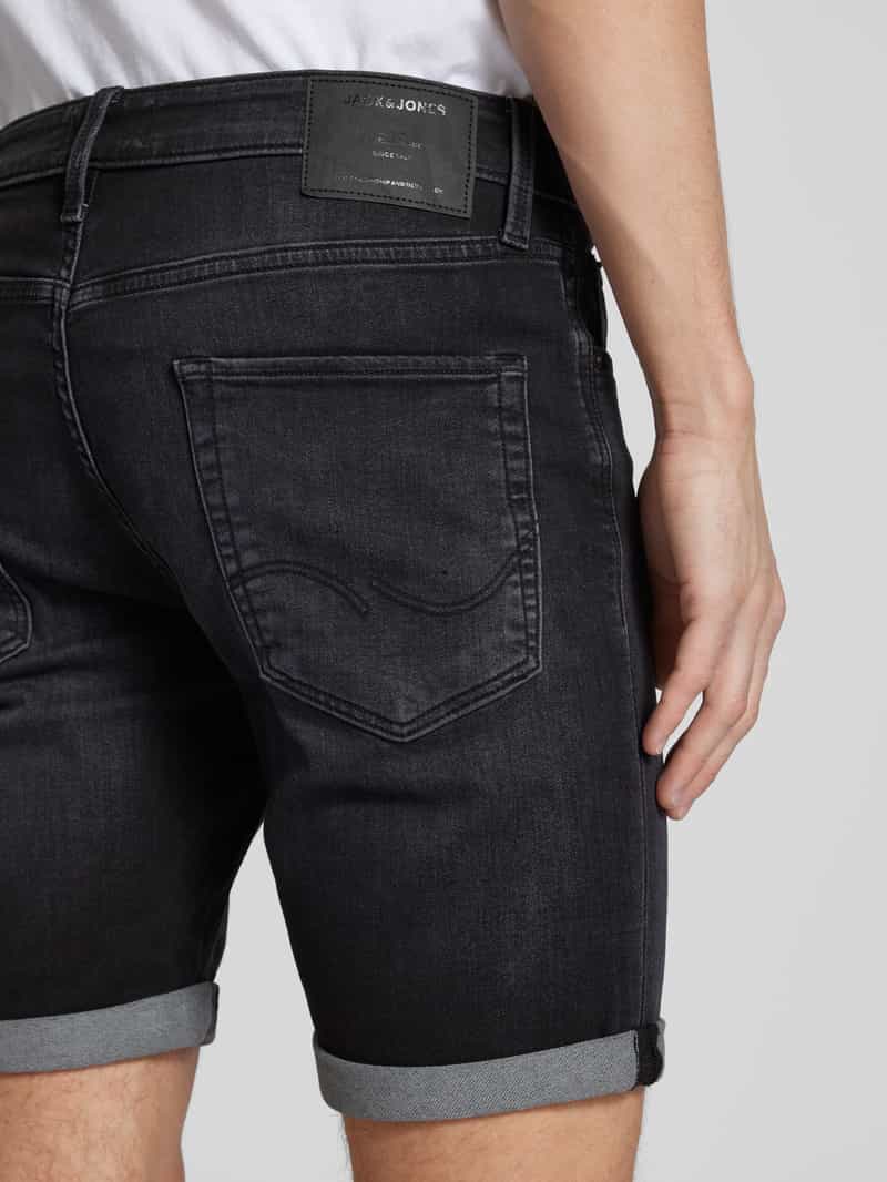 jack & jones Korte regular fit jeans in effen design model 'RICK'