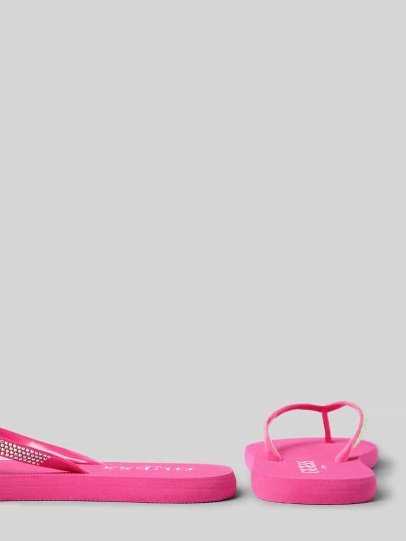 Guess Teenslippers met strass-steentjes