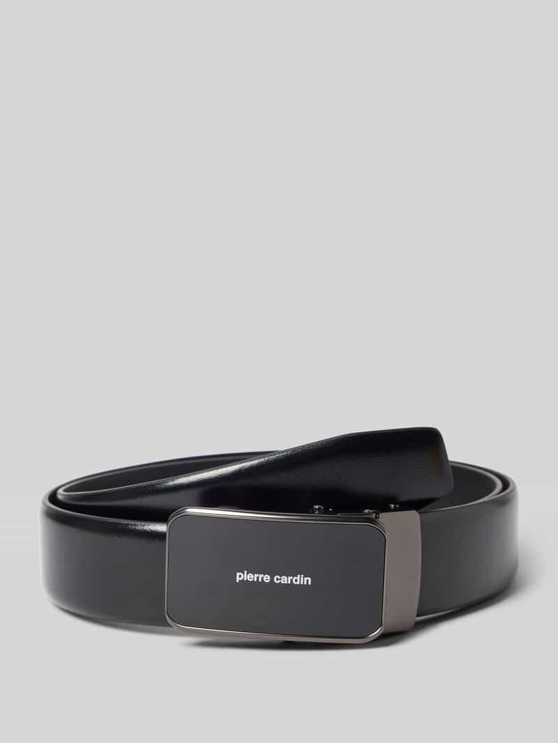 Riem van leer met labeldetail