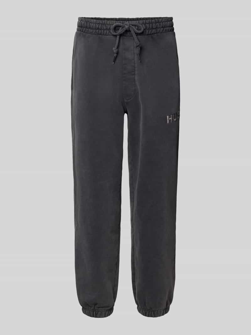 HUGO Relaxed fit sweatpants van katoenmix model 'DELWONY'