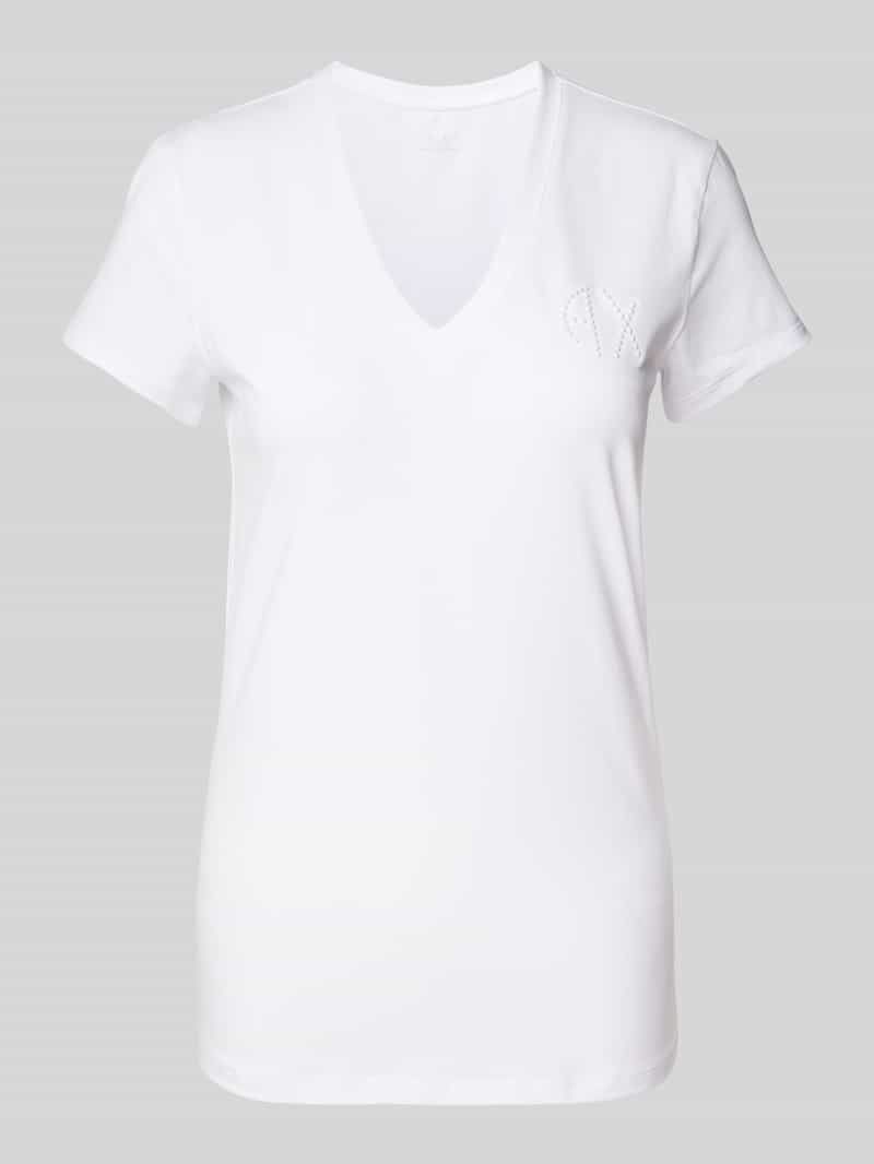 Armani Exchange T-shirt met labeldetail