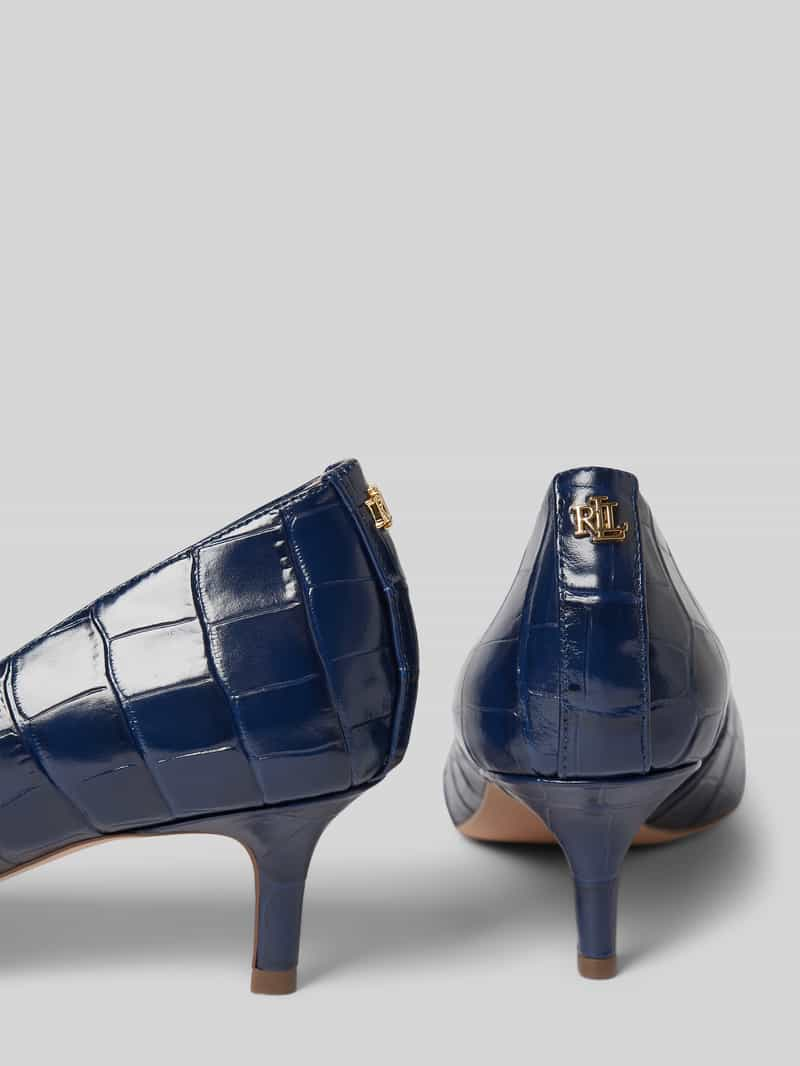 Lauren Ralph Lauren Leren pumps met structuurmotief model 'ADRIENNE'