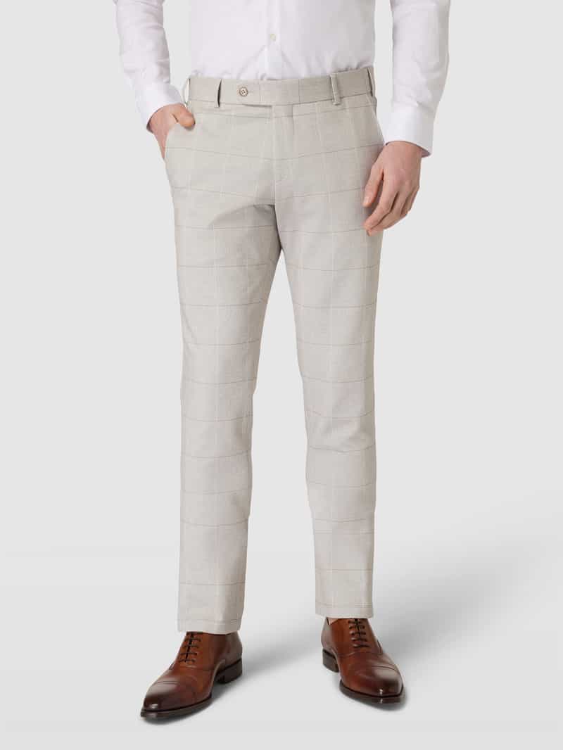 Straight fit stoffen broek met ruitmotief ATELIER TORINO