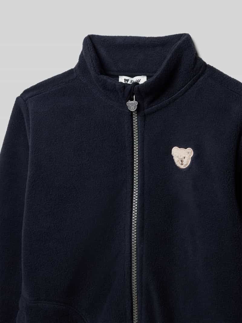 Steiff Regular fit fleecejack met logostitching