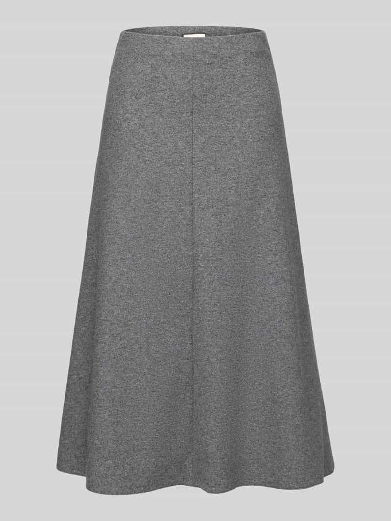 SEDUCTIVE Uitlopende midi-rok met mix van viscose en wol model 'BOBBY'