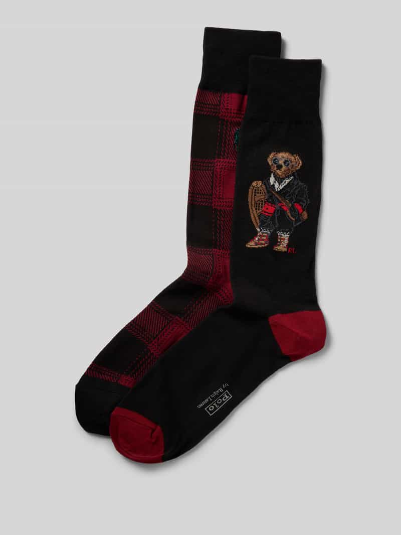 Polo Ralph Lauren Underwear Sokken met labelprint in een set van 2 paar